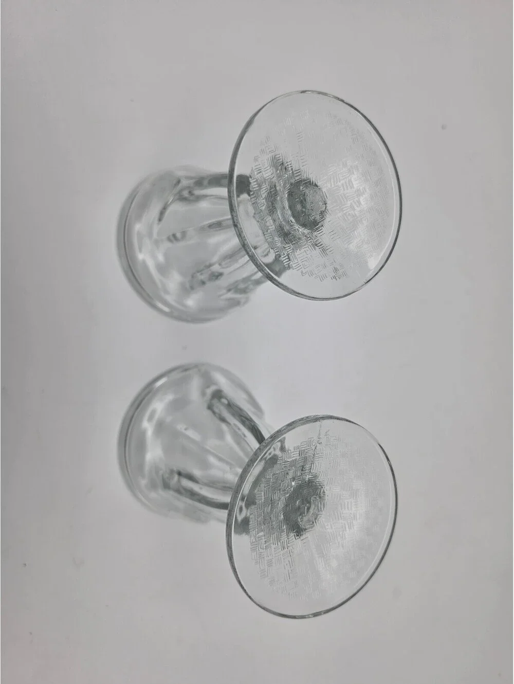 Set of 2 Clear Glass Dessert Cups